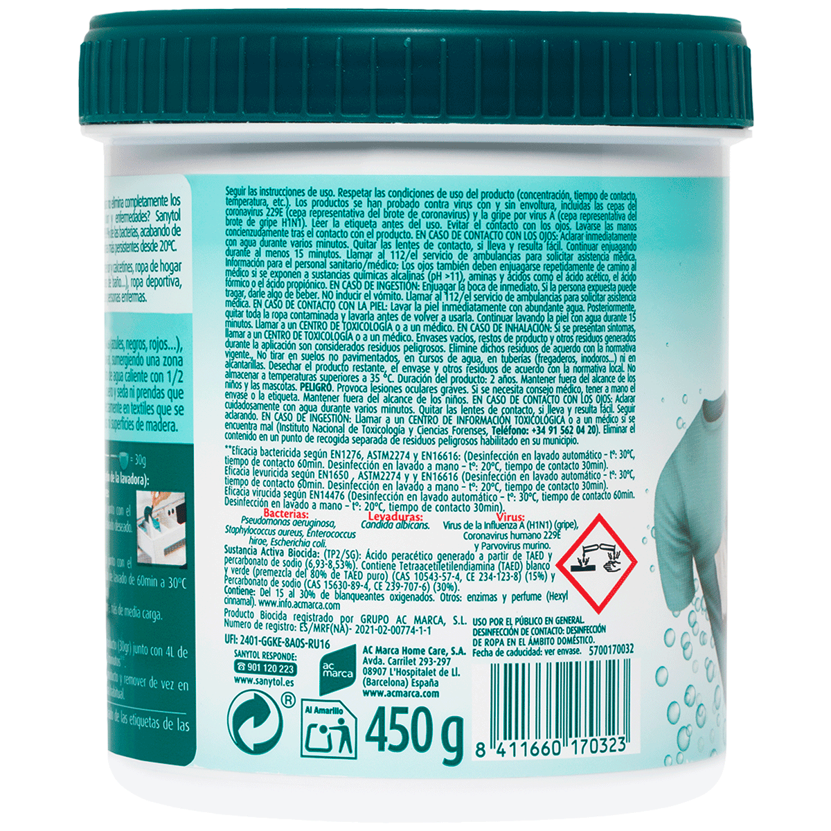 QUITAMANCHAS 450 G.