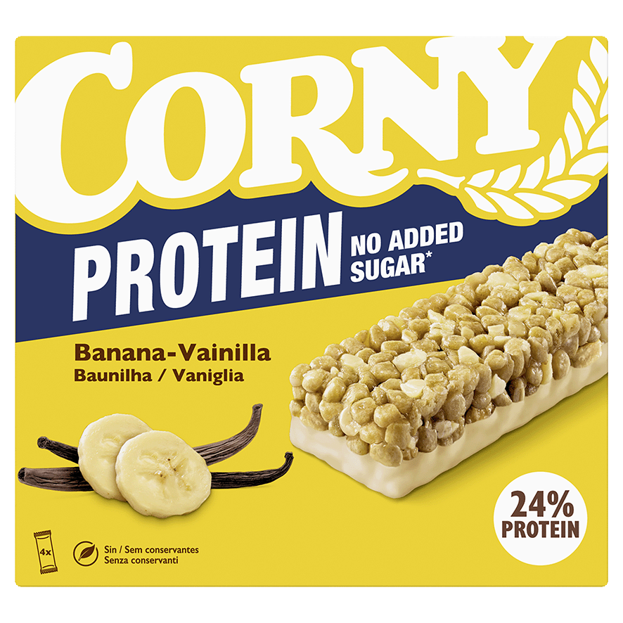 BARRITAS PROTEIN BANANA Y VAINILLA 25 G. PACK 4