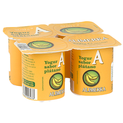 YOGUR DE PL&Aacute;TANO 125 G. PACK 4