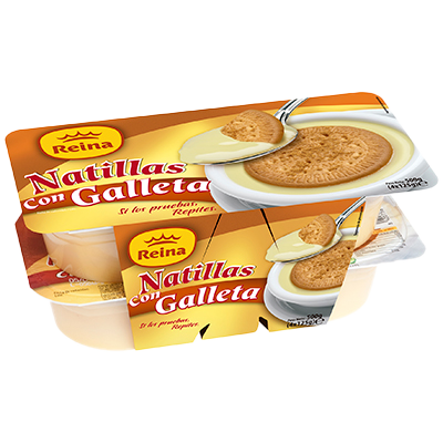 NATILLAS CON GALLETA 125 G. PACK 4