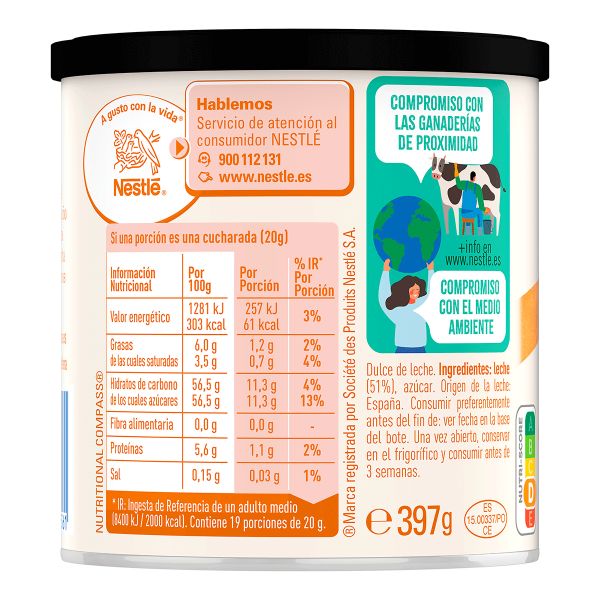 DULCE DE LECHE 397 G.