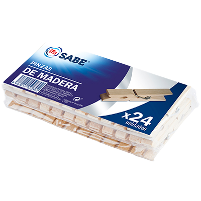 PINZAS DE MADERA 24 UDS.
