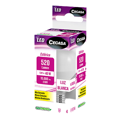 BOMBILLA LUZ FR&Iacute;A E14 5,5W 1 UNIDAD