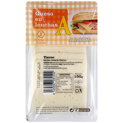 QUESO TIERNO EN LONCHAS 150 G.