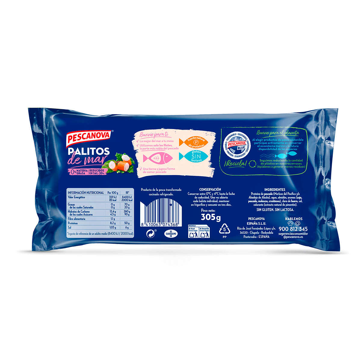 PALITOS DE MAR REDUCIDOS EN SAL 305 G.