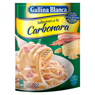 TALLARINES A LA CARBONARA 149 G.