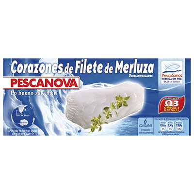 CORAZONES DE MERLUZA 500 GRS.