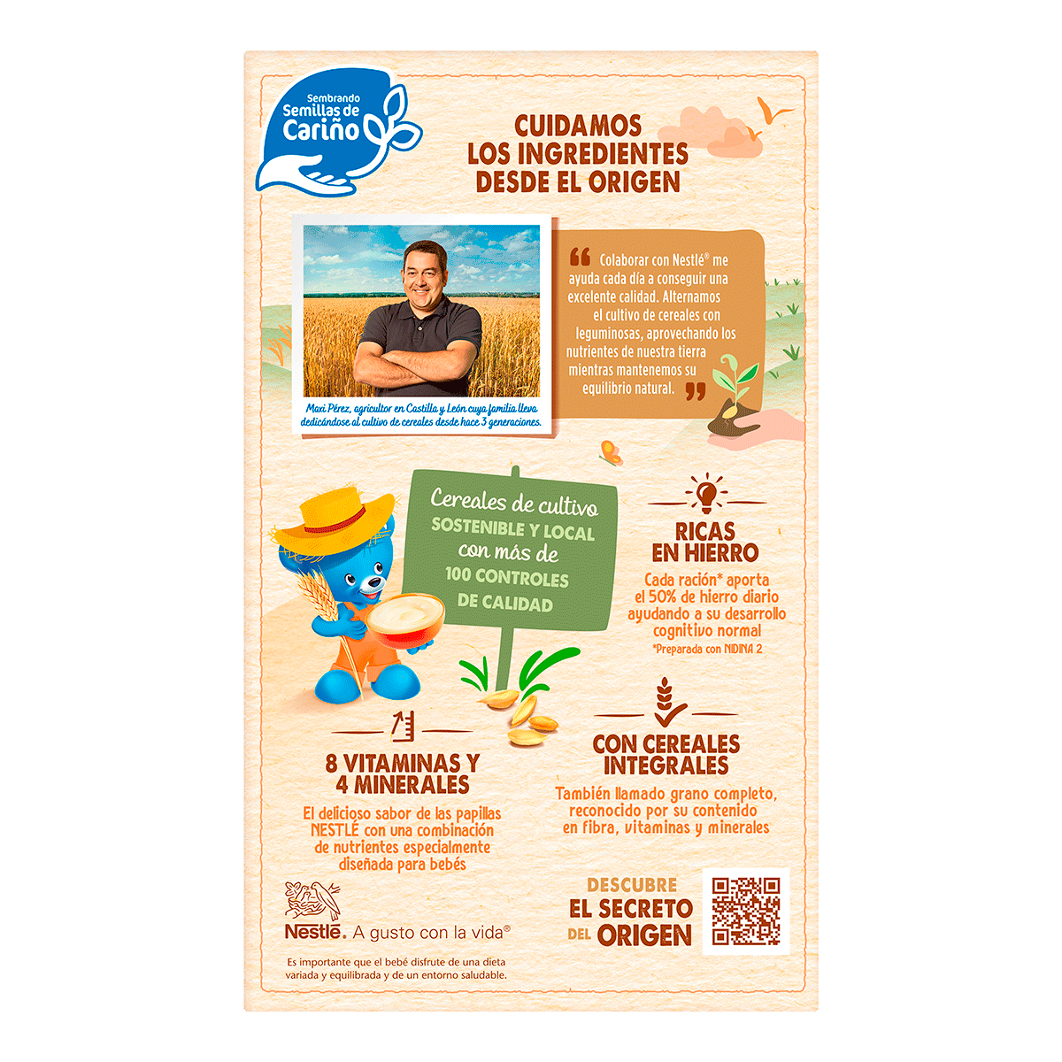 PAPILLA 8 CEREALES CON MIEL 475 G.