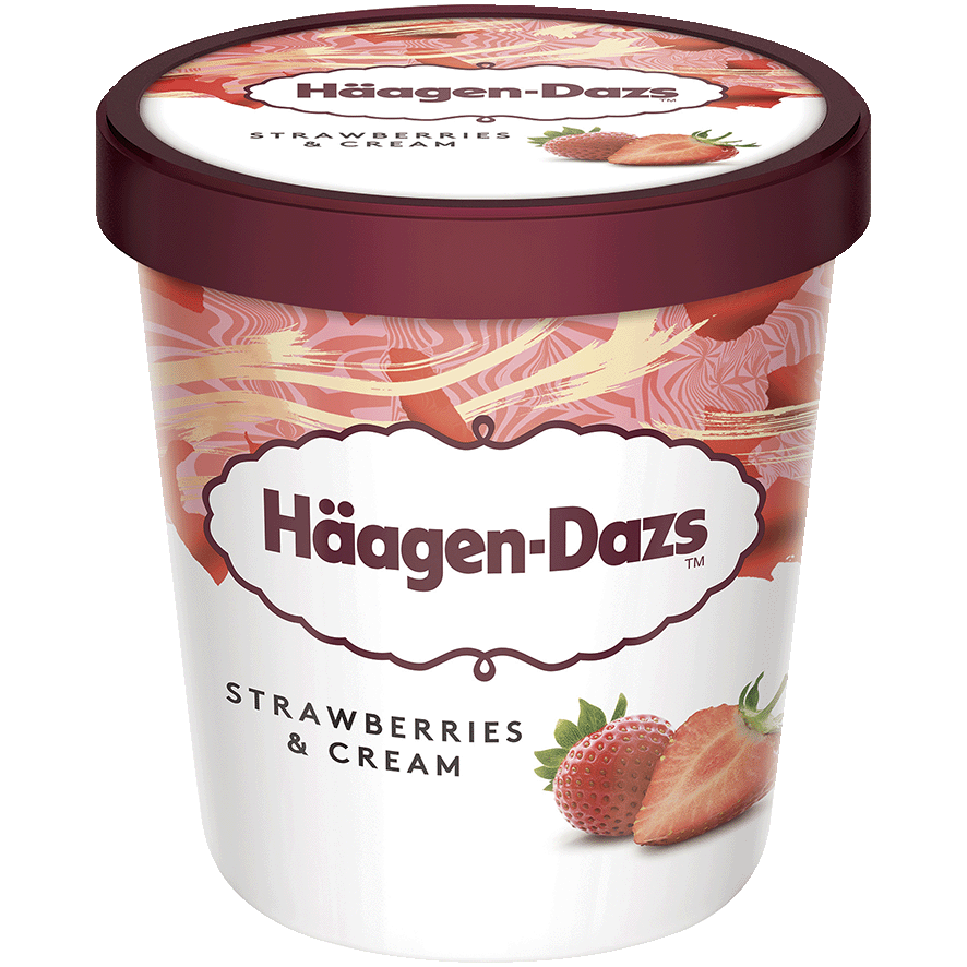 HELADO STRAWBERRIES & CREAM 400 ML.
