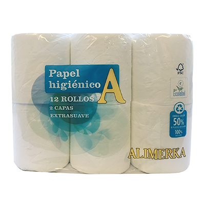 PAPEL HIGI&Eacute;NICO 12 ROLLOS