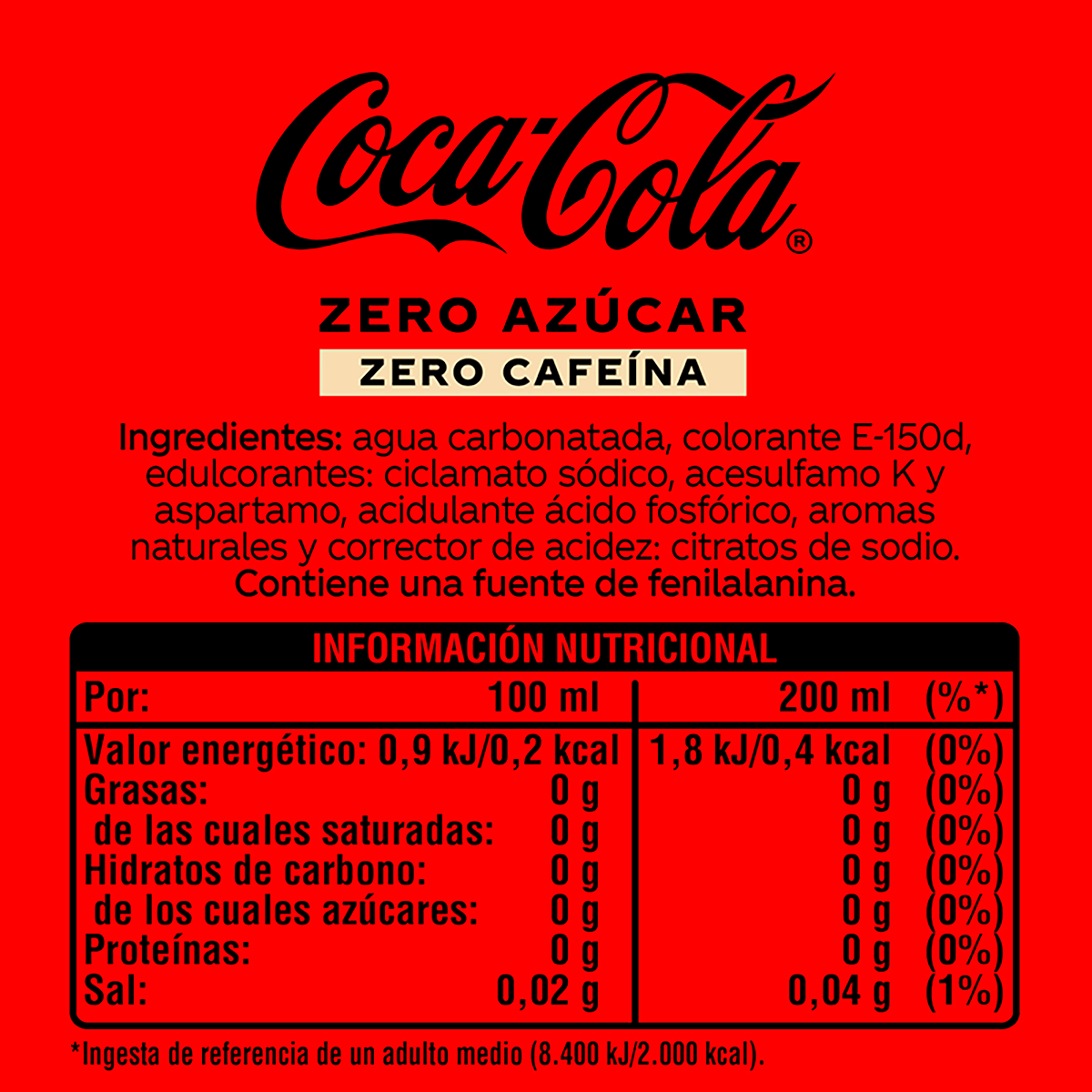 REFRESCO ZERO ZERO 20 CL. PACK 6