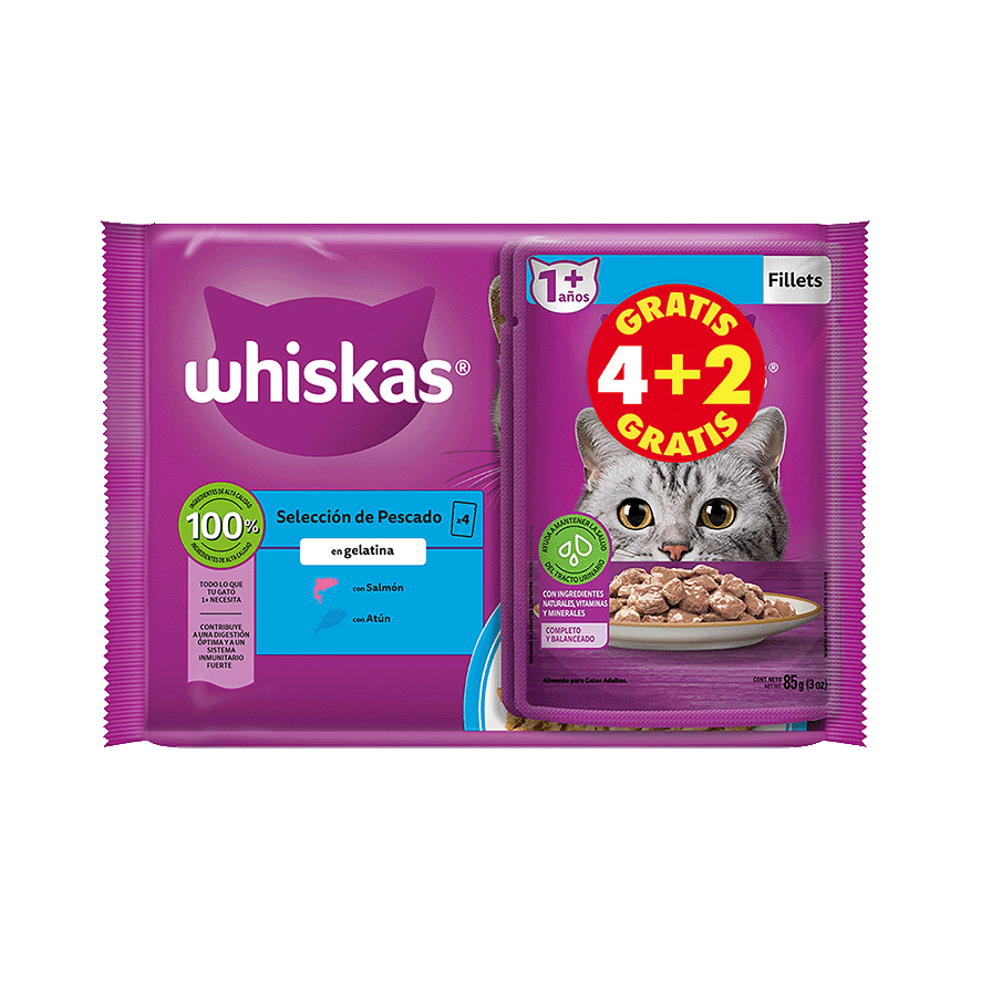 COMIDA SELECCI&Oacute;N DE PESCADOS PARA GATOS 85 G. PACK 4