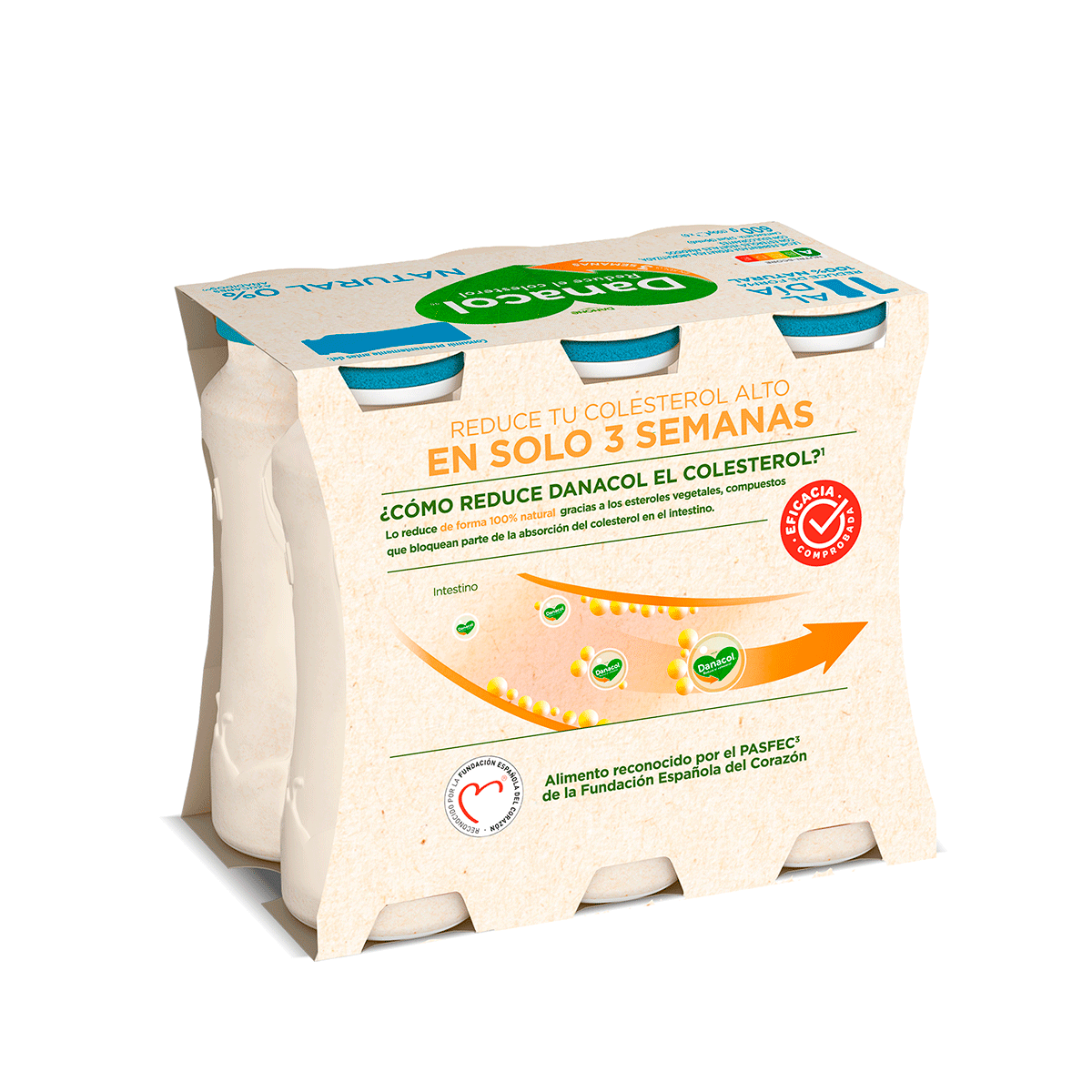 YOGUR L&Iacute;QUIDO NATURAL 0% 100 G. PACK 6