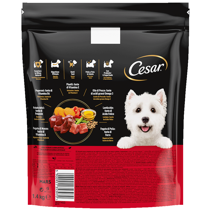 COMIDA CON BUEY Y AVE PARA PERROS 1,4 KILOS