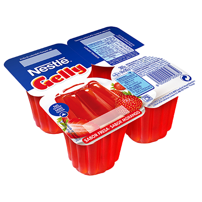 GELATINA SABOR FRESA 90 G. PACK 4