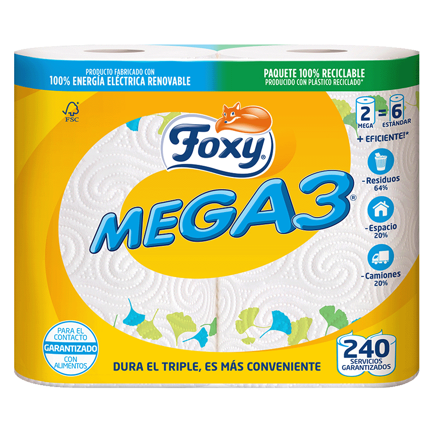 PAPEL DE COCINA MEGA 3 2 ROLLOS
