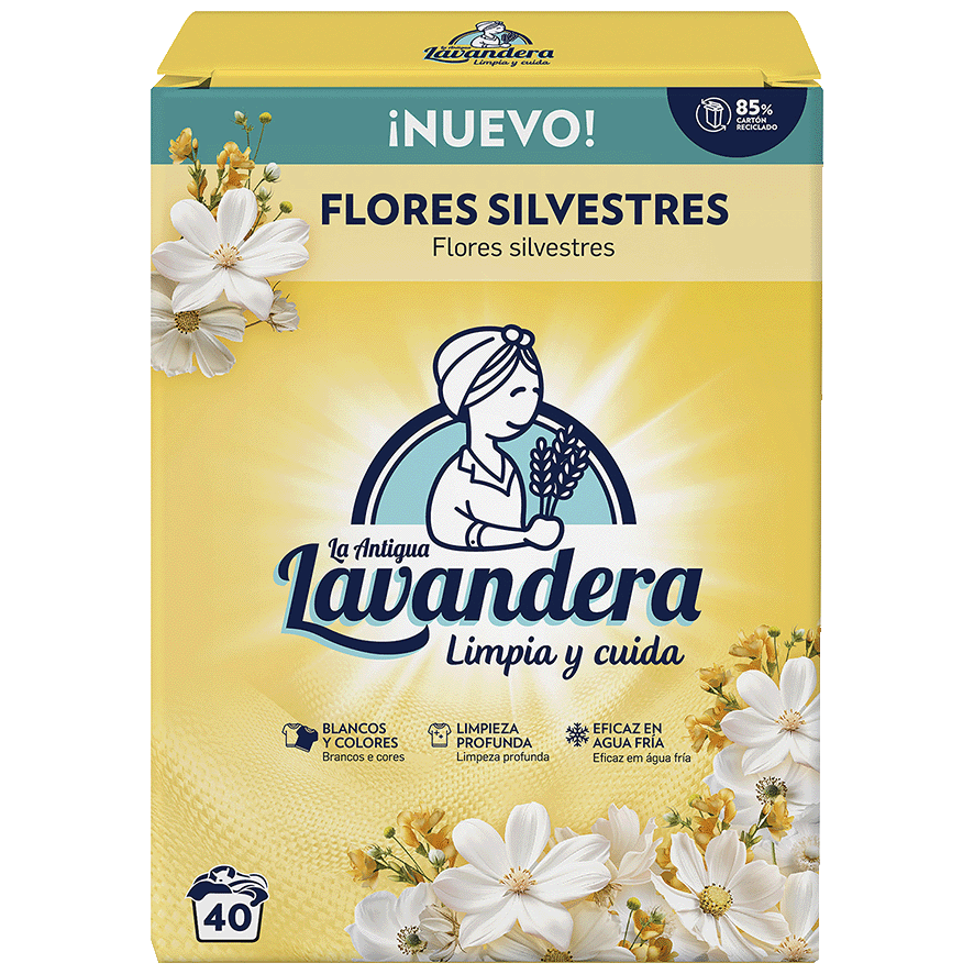 DETERGENTE EN POLVO FLORES SILVESTRES 40 LAVADOS