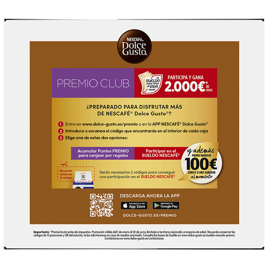 CAF&Eacute; CON LECHE DOLCE GUSTO 30 C&Aacute;PSULAS