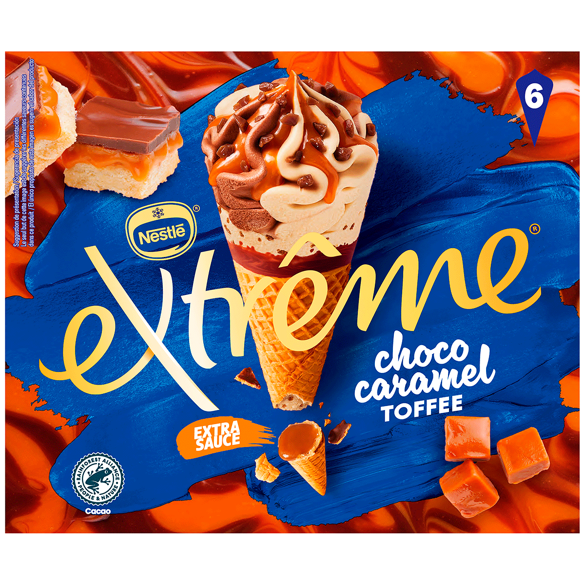 HELADO CHOCO CARAMEL TOFFEE EXTREME 6 UDS.
