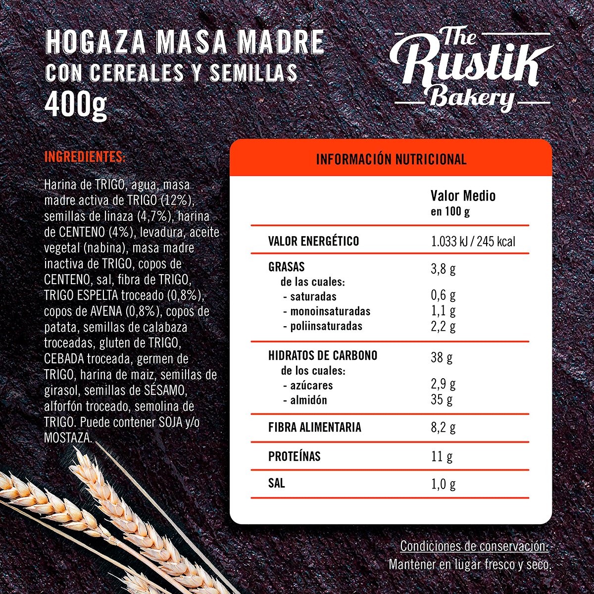 HOGAZA DE CEREALES 400 G.