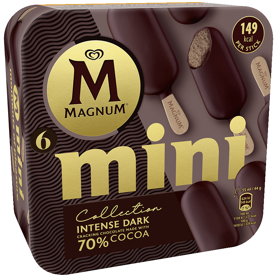 HELADO INTENSE DARK 70% 45 G. PACK 6 UDS.