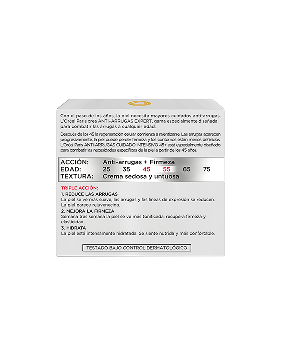 CREMA INTENSIVA ANTI-ARRUGAS EXPERT 45+ 50 ML.