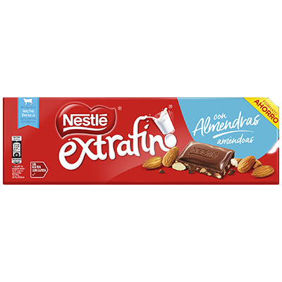 CHOCOLATE CON LECHE EXTRAFINO ALMENDRAS 270 G.