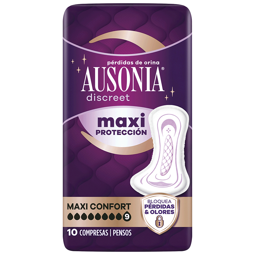 COMPRESA DISCREET MAXI CONFORT 10 UDS.