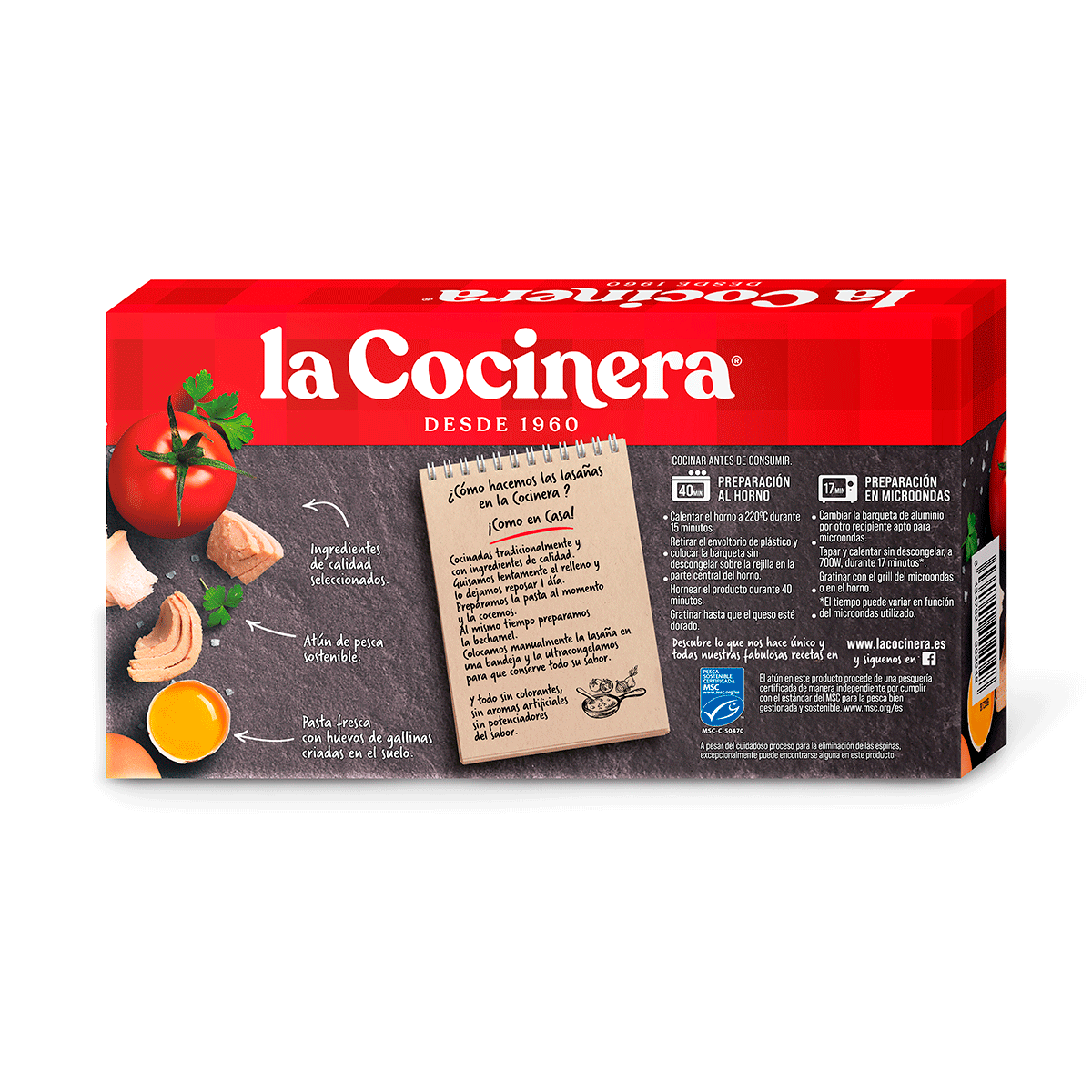 LASA&Ntilde;A DE ATUN 500 G.