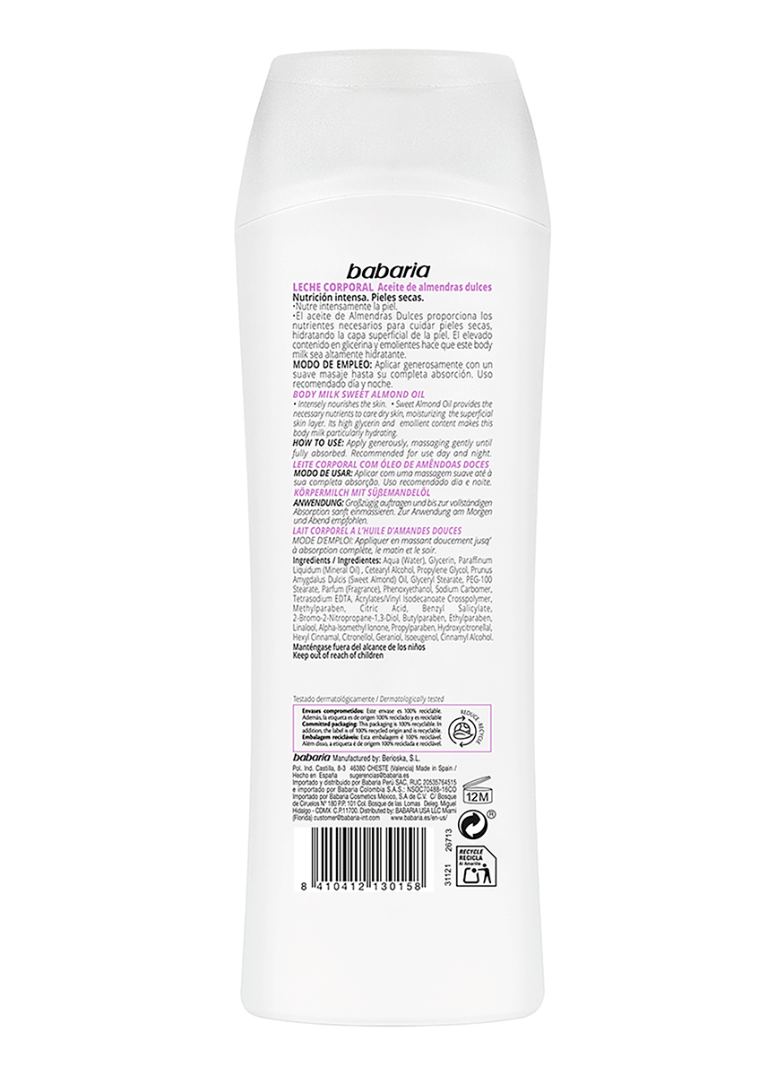 BODY MILK ALMENDRAS 400 ML.