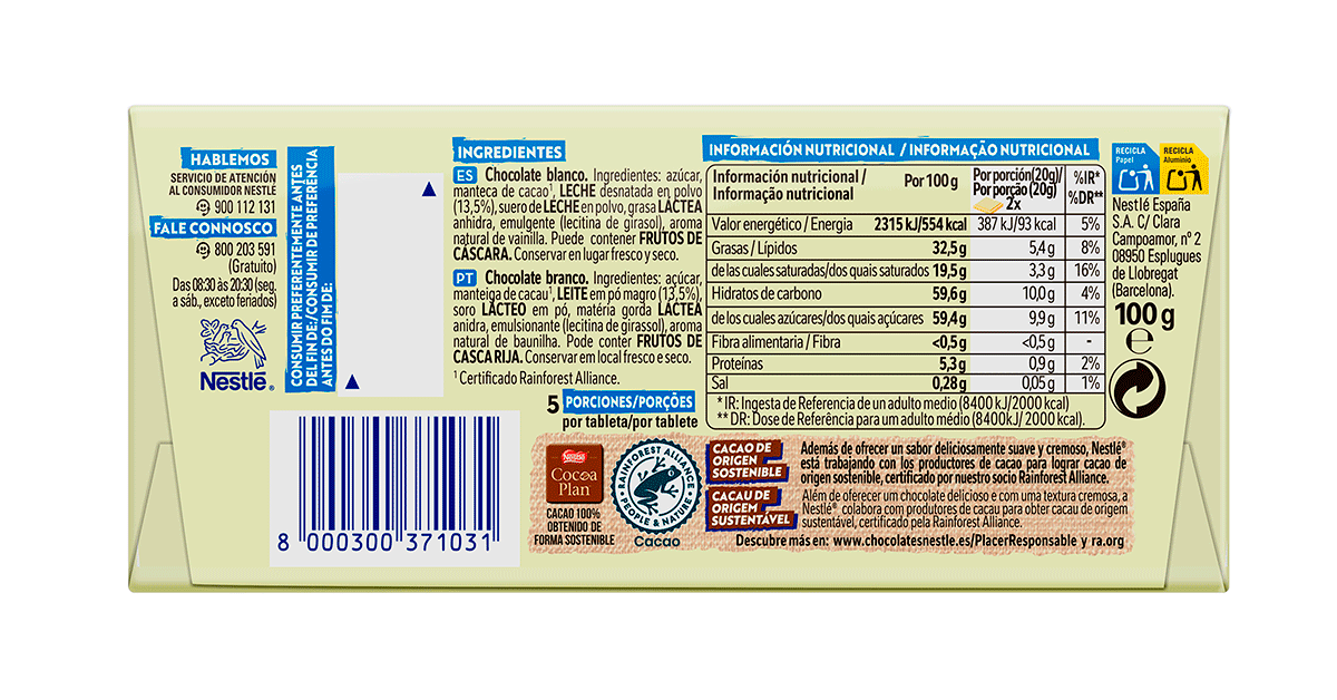 CHOCOLATE MILKYBAR 100 G.