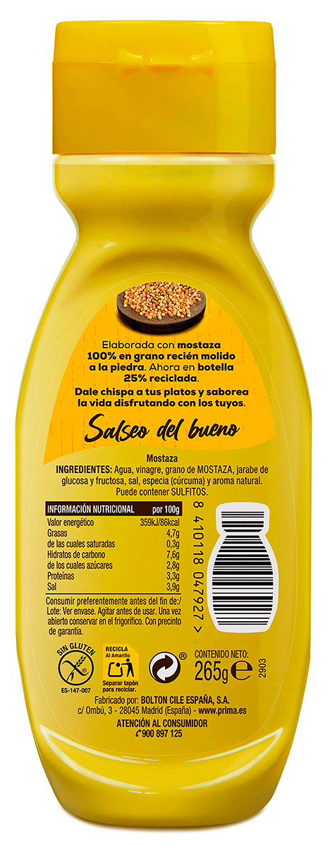 MOSTAZA ORIGINAL 265 G.