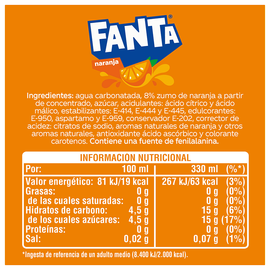 REFRESCO DE NARANJA 33 CL.