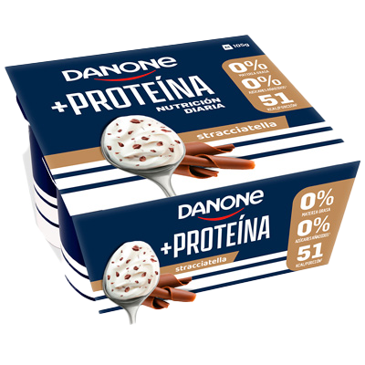 YOGUR STRACCIATELLA +PROTE&Iacute;NA 105 G. PACK 4
