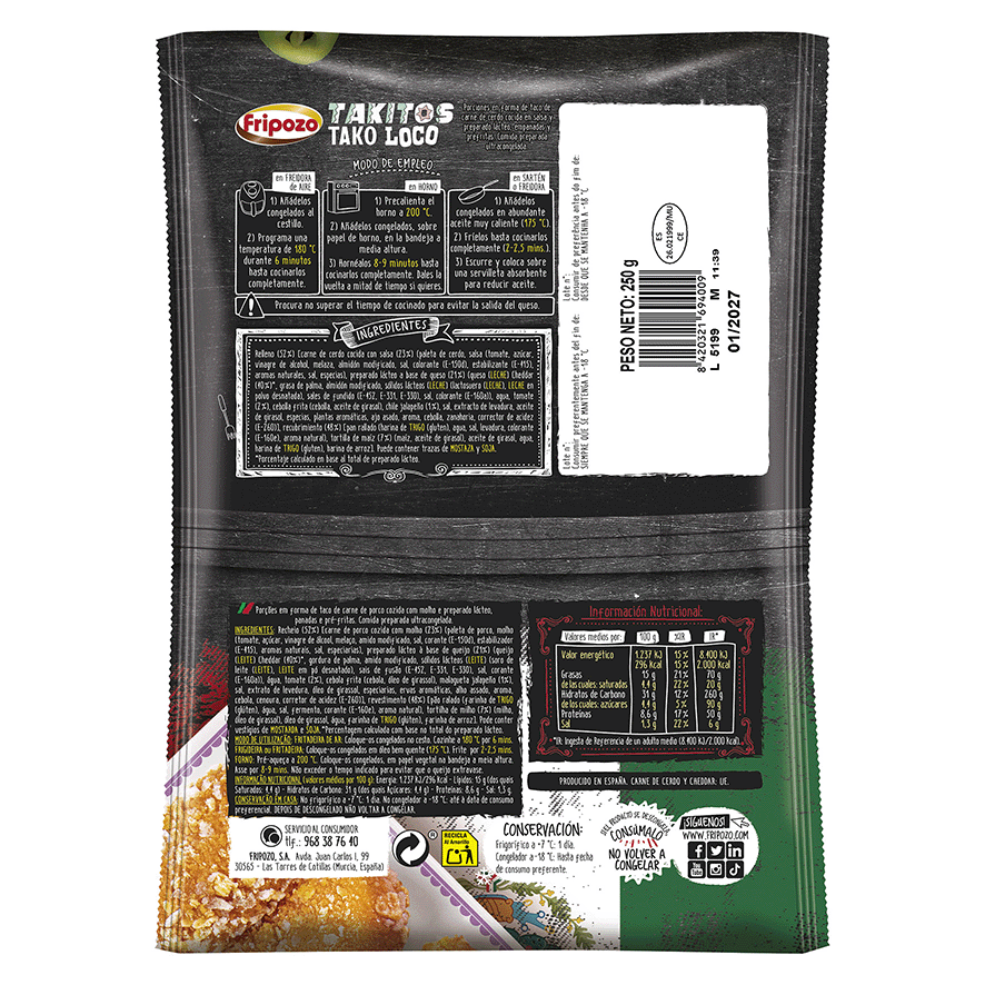 TAKITOS TAKO LOCO 250 G.