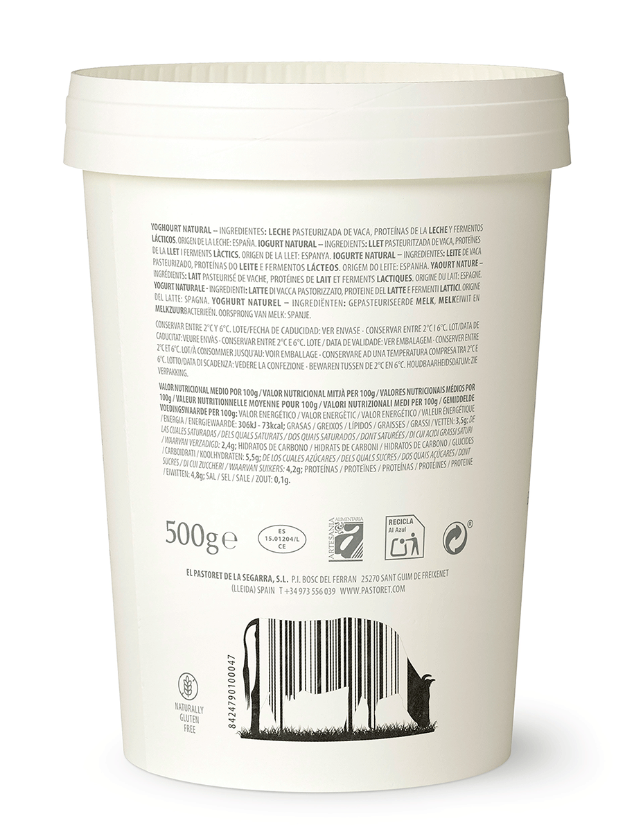 YOGUR NATURAL 500 G.