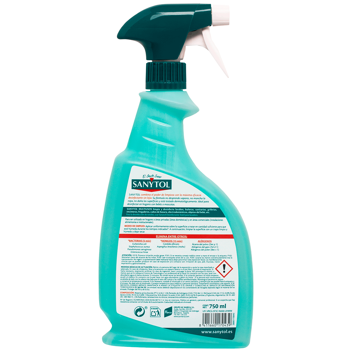 LIMPIADOR MULTIUSOS MANZANA 750 ML.