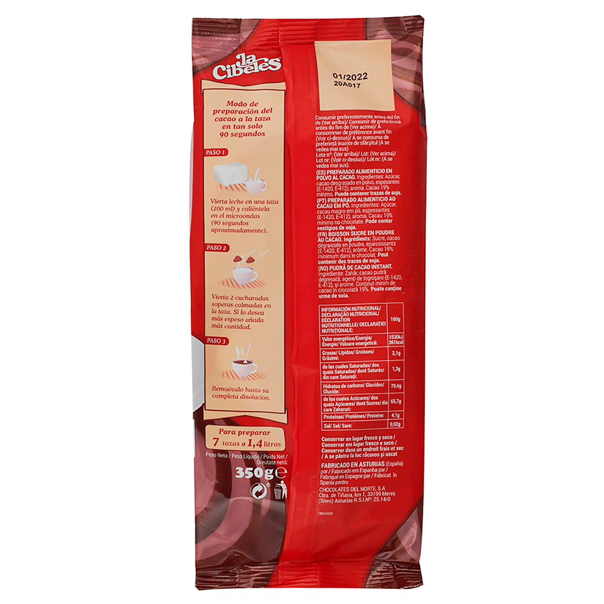CACAO A LA TAZA R&Aacute;PIDO 350 G.