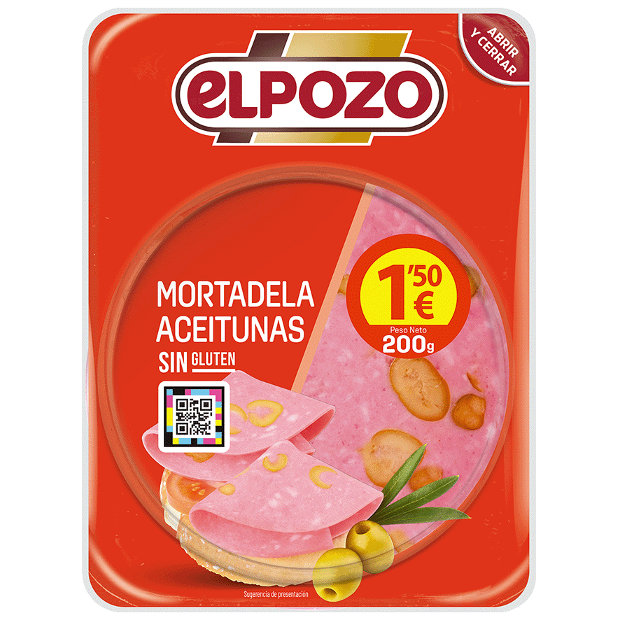 MORTADELA CON ACEITUNAS 200 G.