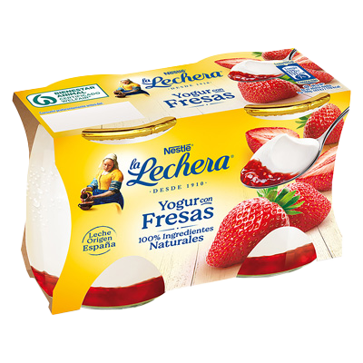 YOGUR CON FRESAS 125 G. PACK 2