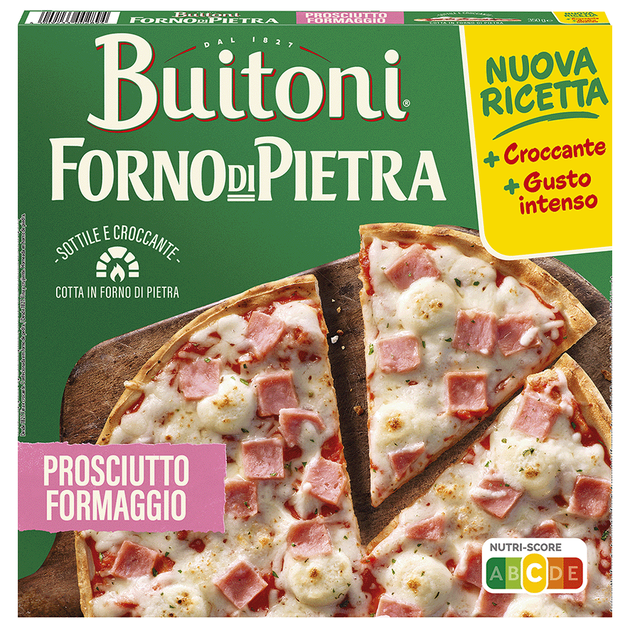 PIZZA FORNO DI PIETRA JAM&Oacute;N Y QUESO 350 G.