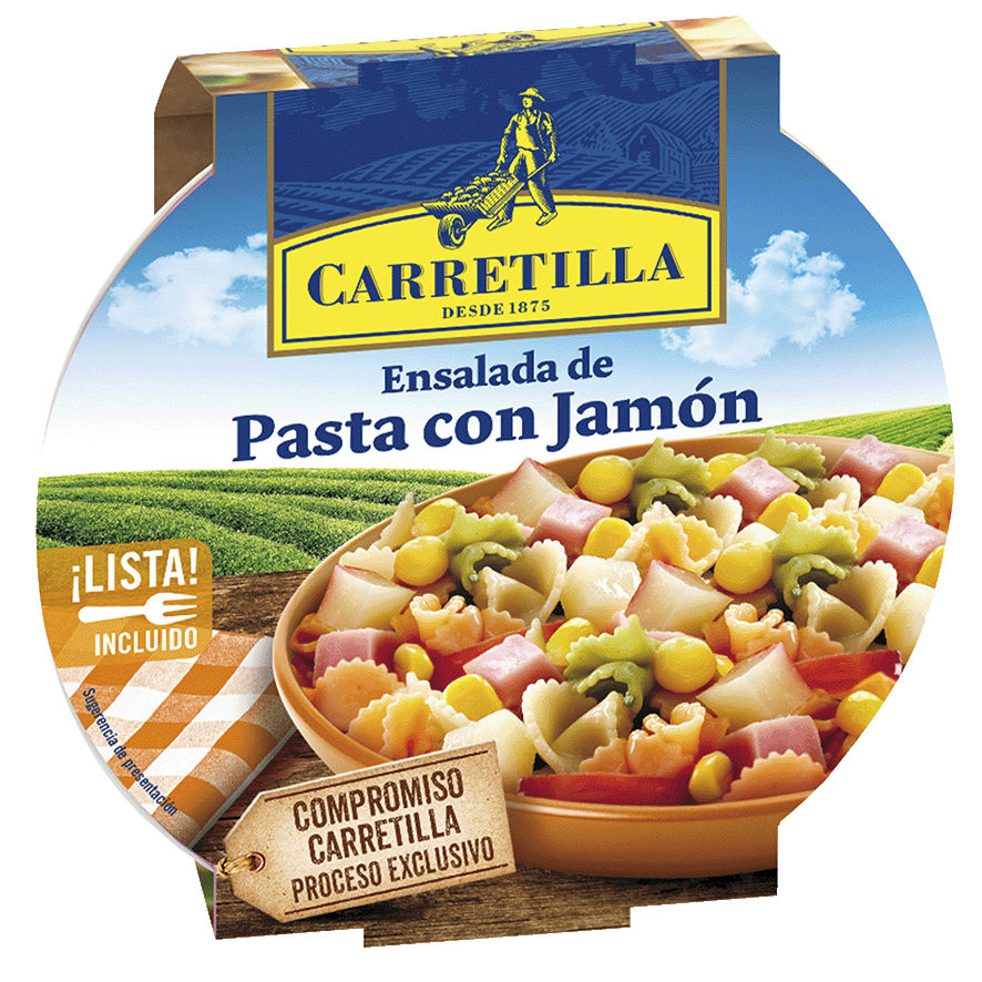 ENSALADA DE PASTA CON JAM&Oacute;N 240 G.