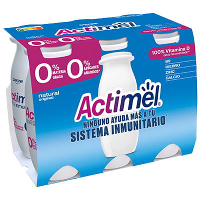 YOGUR LIQUIDO NATURAL 0% 100 G. PACK 6