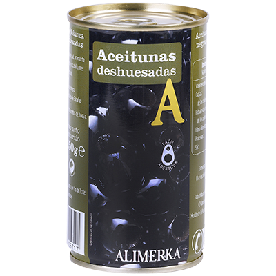 ACEITUNAS NEGRAS SIN HUESO 150 G.