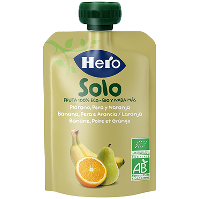 POUCH ECO DE PL&Aacute;TANO, PERA Y NARANJA 100 G.