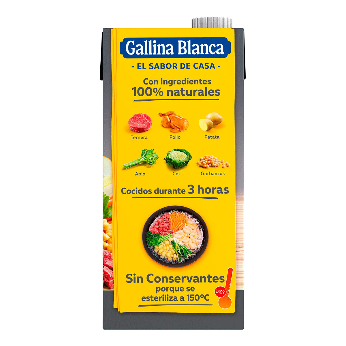 CALDO CASERO DE COCIDO 100% NATURAL 1 LITRO