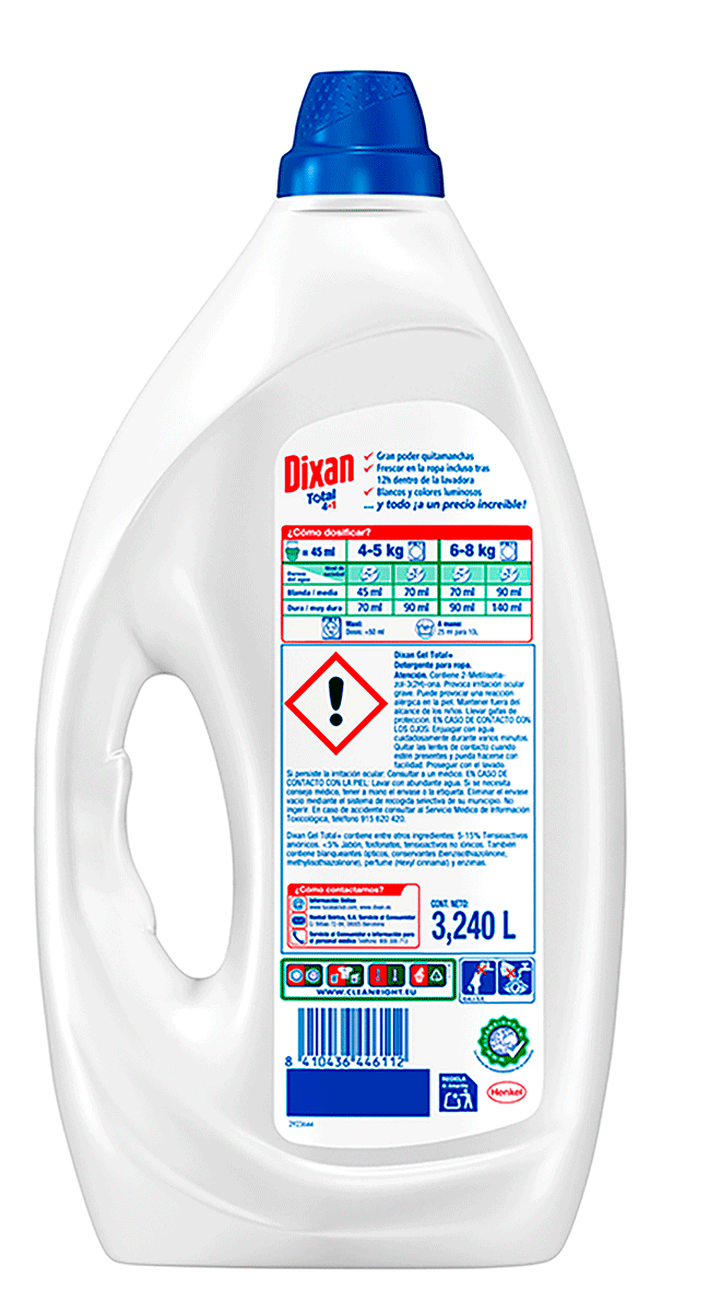 DETERGENTE EN GEL 72 LAVADOS