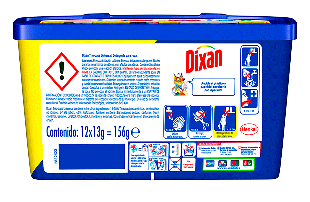 DETERGENTE TRIO CAPS 12 CAPSULAS