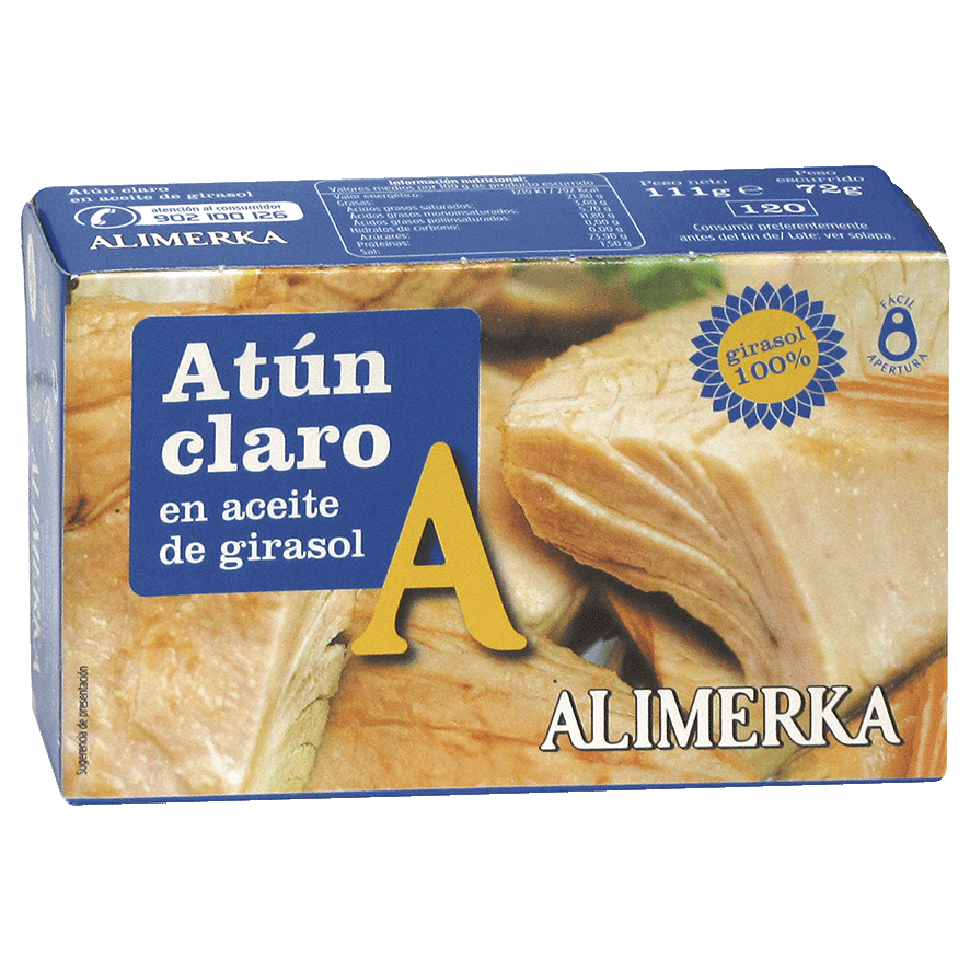 AT&Uacute;N CLARO EN ACEITE DE GIRASOL 72 G.