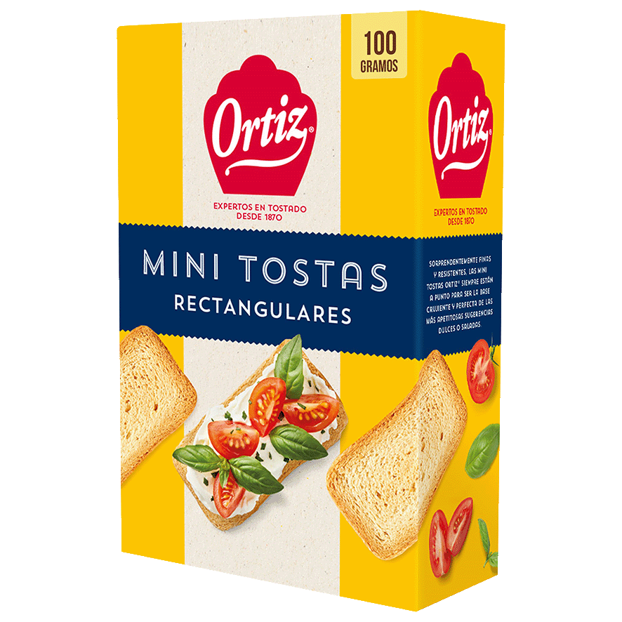 MINI TOSTAS RECTANGULARES 100 G.